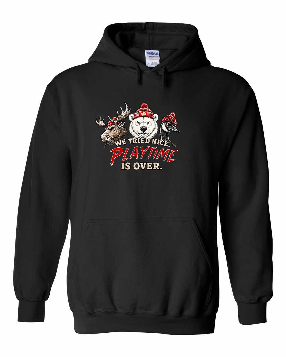 We Tried Nice New Full Front Pullover Hoodie in Black