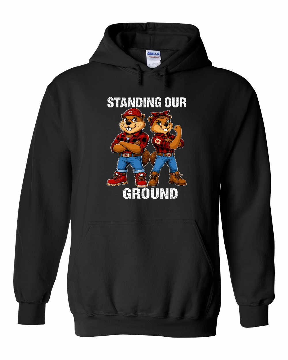 Standing Our Ground Pullover Hoodie in Black