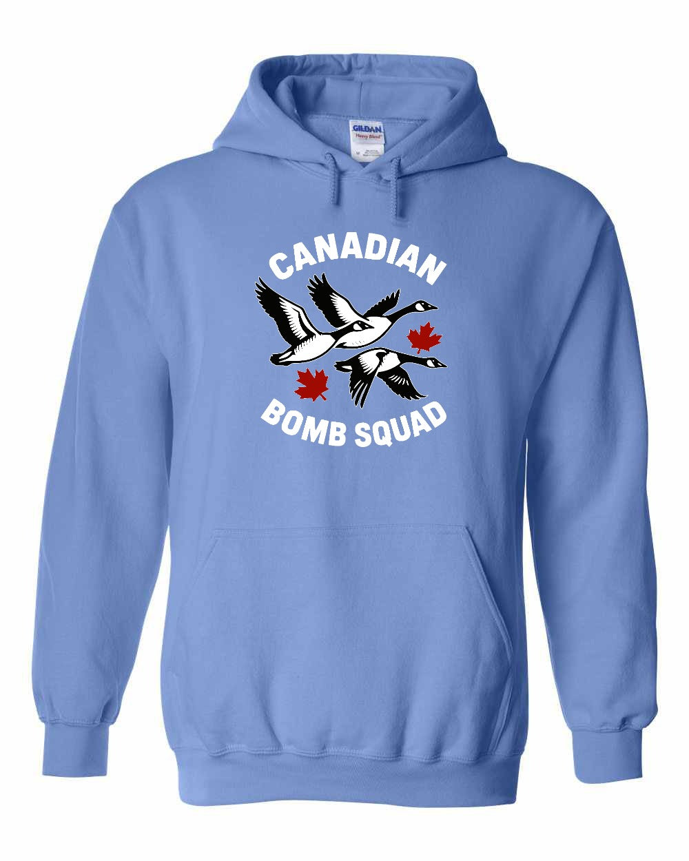 Canadian Bomb Squad Cropped Pullover Hoodie in Carolina Blue