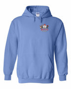 We Tried Nice New Left Chest and Back Pullover Hoodie in Carolina Blue