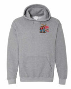 Mean and Nasty New Left Chest and Back Pullover Hoodie in Graphite Heather