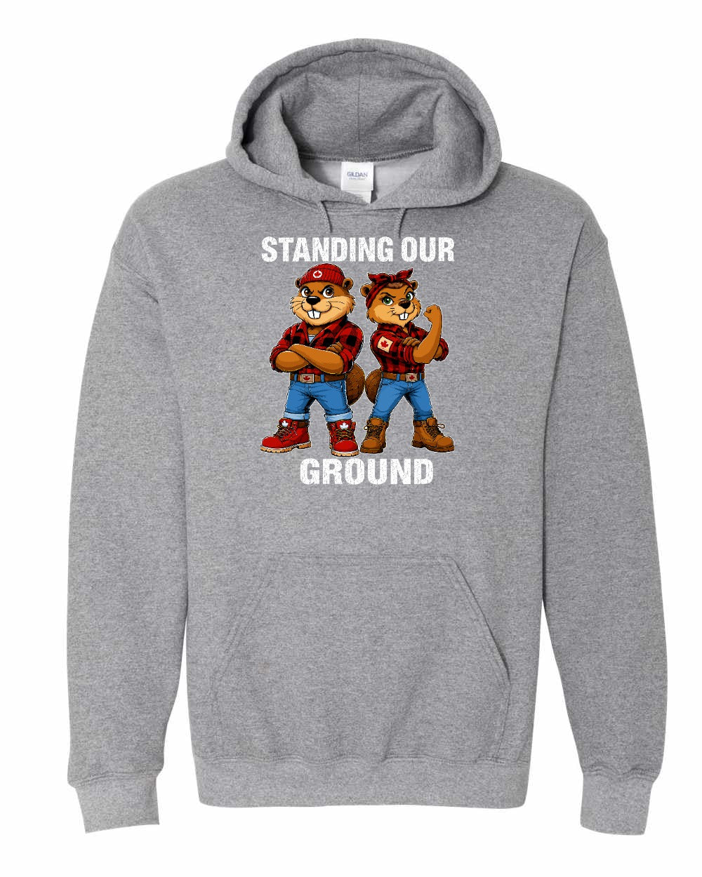 Standing Our Ground Pullover Hoodie in Graphite Heather
