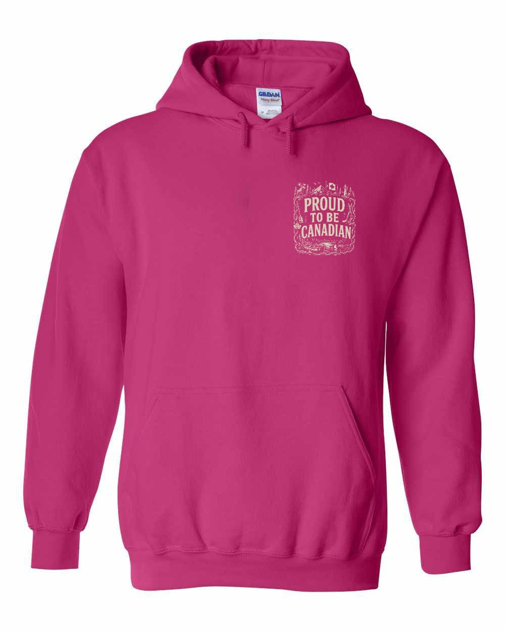 Proud To Be Canadian Folk Left Chest  Pullover Hoodie - Unisex