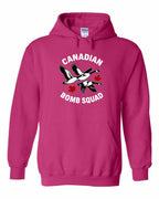 Canadian Bomb Squad Cropped Pullover Hoodie in Pink