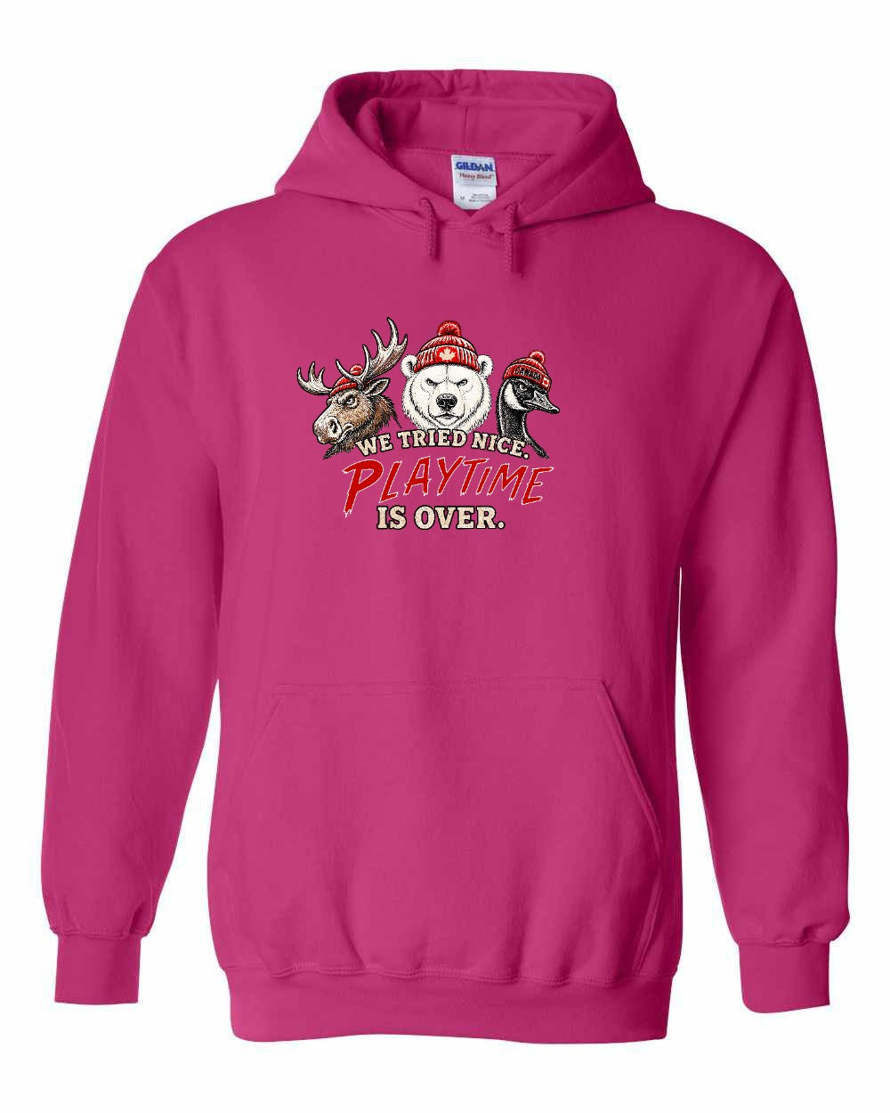 We Tried Nice New Full Front Pullover Hoodie in Pink