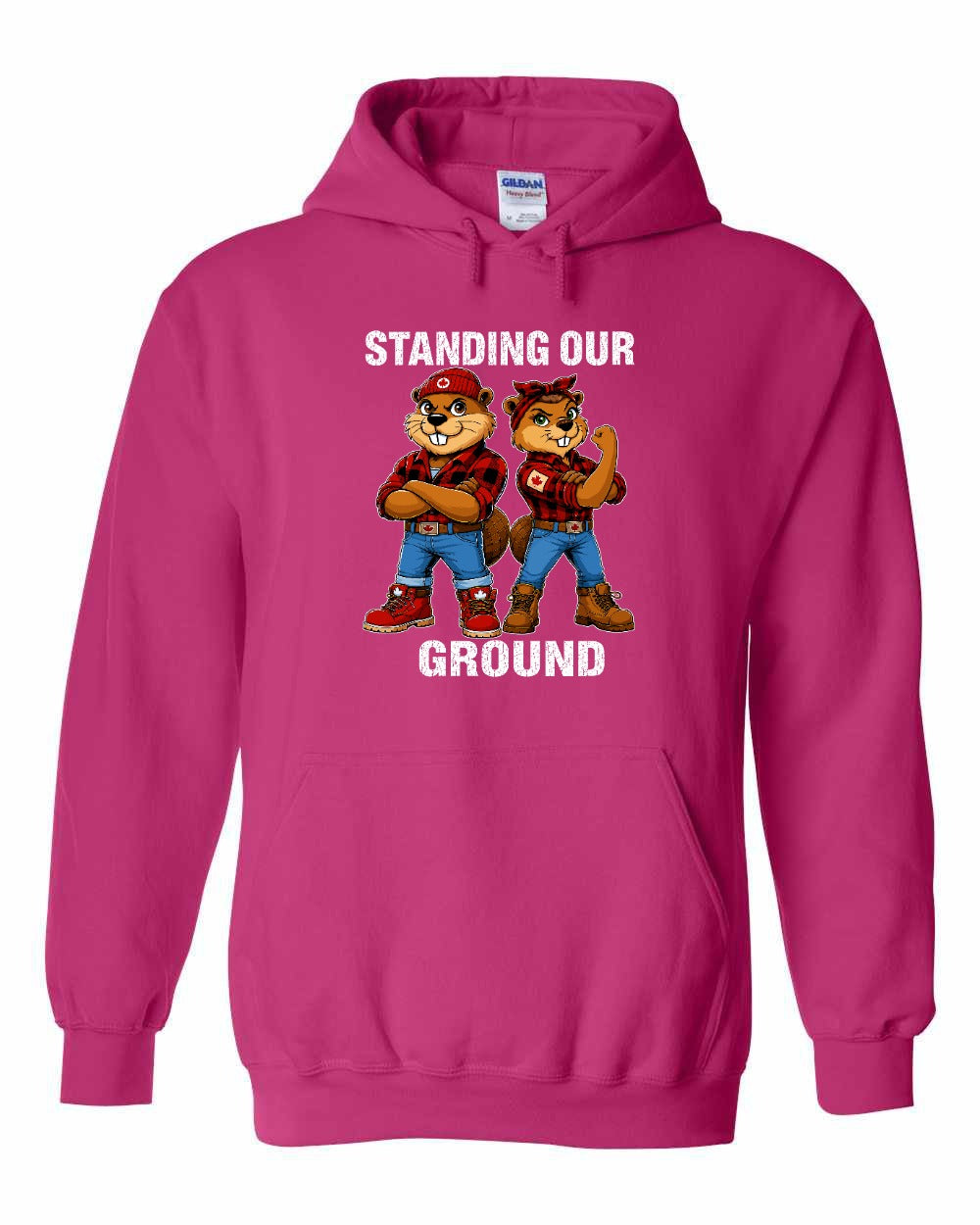 Standing Our Ground Pullover Hoodie in Pink