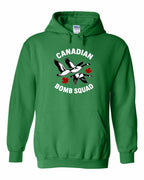 Canadian Bomb Squad Cropped Pullover Hoodie in Irish Green