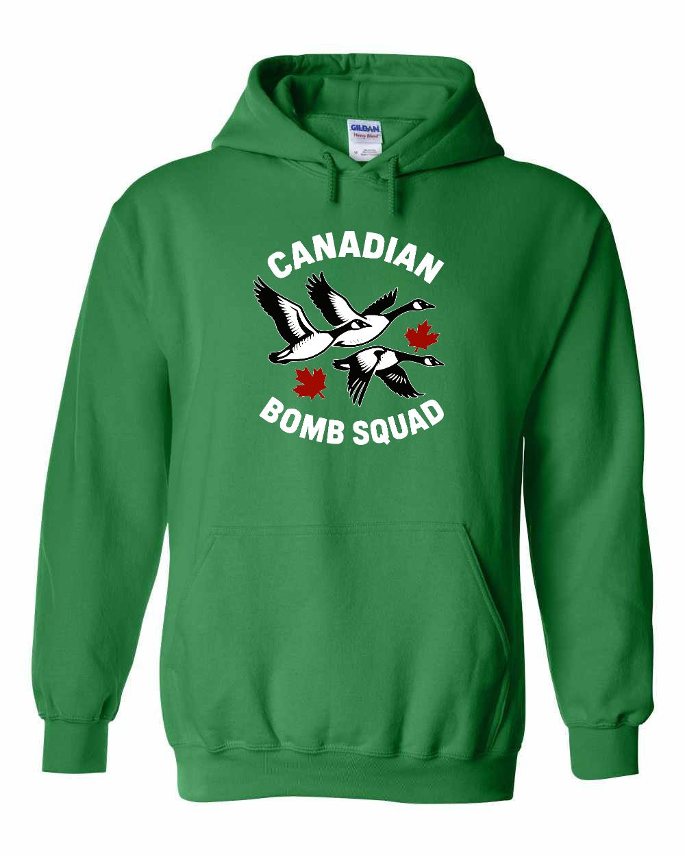 Canadian Bomb Squad Cropped Pullover Hoodie in Irish Green