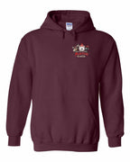 We Tried Nice New Left Chest and Back Pullover Hoodie in Maroon