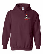 Lake Patrol Left Chest and Back Pullover Hoodie in Maroon