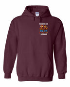 Standing Our Ground Left Chest Pullover Hoodie in Maroon