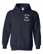 Canadian Bomb Squad Cropped Left Chest and Back Pullover Hoodie in Navy