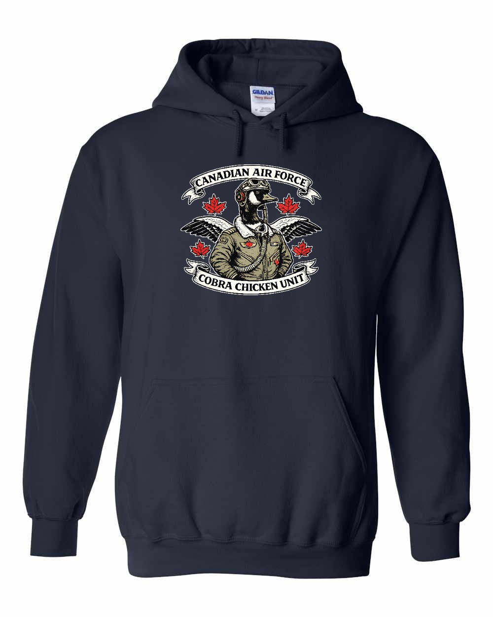 Cobra Chicken Air Force Pullover Hoodie in Navy