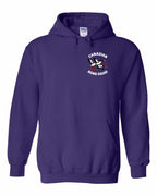 Canadian Bomb Squad Cropped Left Chest and Back Pullover Hoodie in Purple