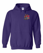 Mean and Nasty New Left Chest and Back Pullover Hoodie in Purple