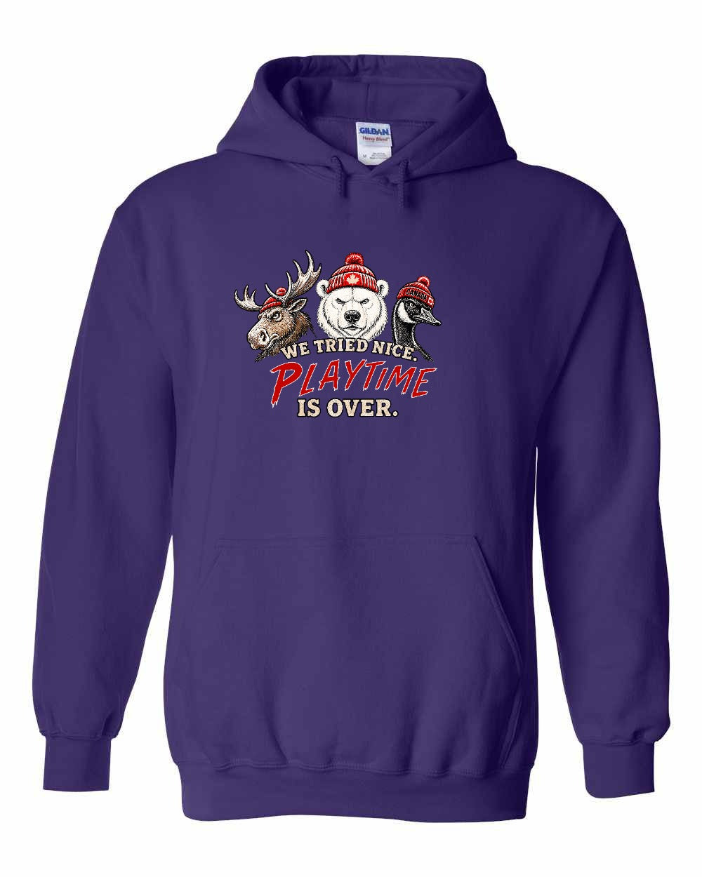 We Tried Nice New Full Front Pullover Hoodie in Purple