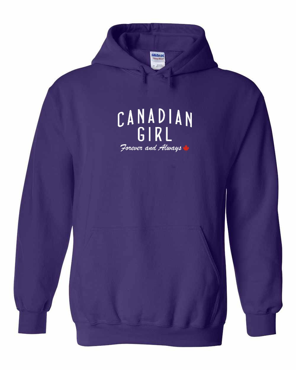 Canadian Girl Forever and Always Full Pullover Hoodie