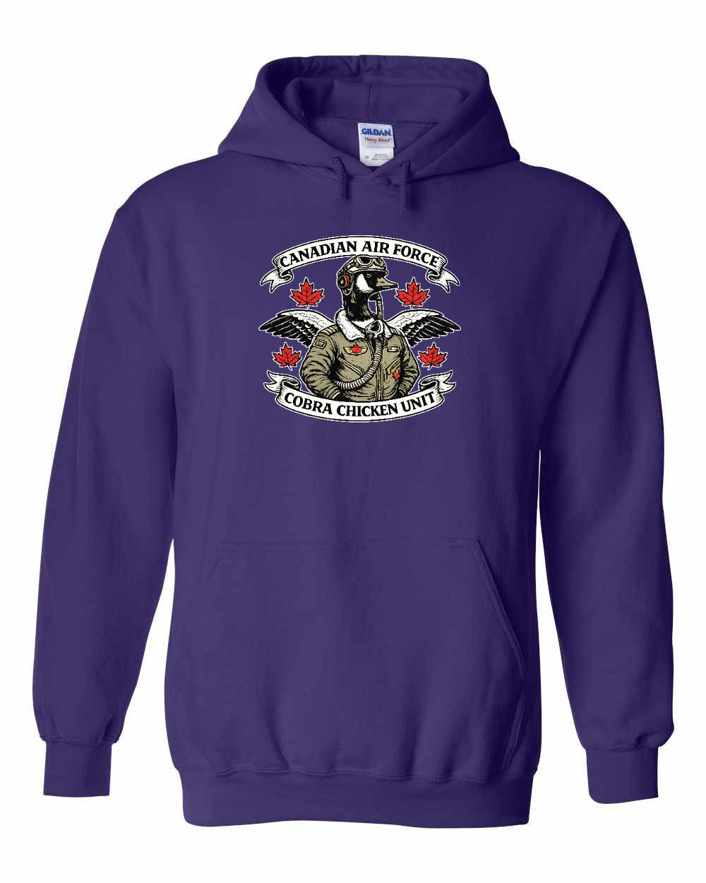 Cobra Chicken Air Force Pullover Hoodie in Purple