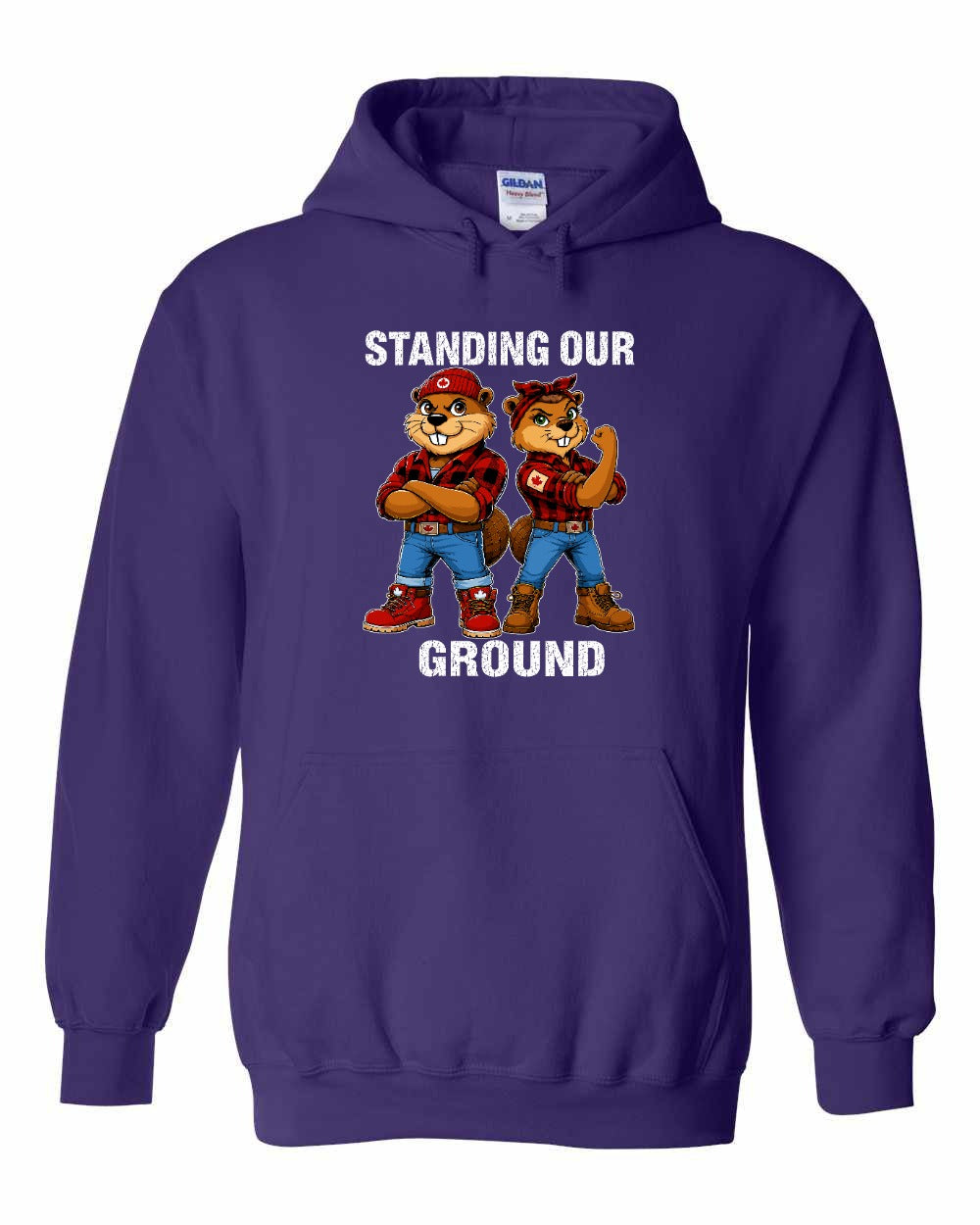 Standing Our Ground Pullover Hoodie in Purple