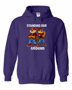 Standing Our Ground Pullover Hoodie in Purple