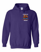 Standing Our Ground Left Chest Pullover Hoodie in Purple