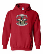 Cobra Chicken Air Force Pullover Hoodie in Red