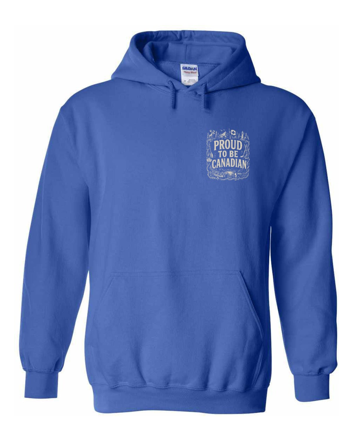 Proud To Be Canadian Folk Left Chest and Back  Pullover Hoodie - Unisex