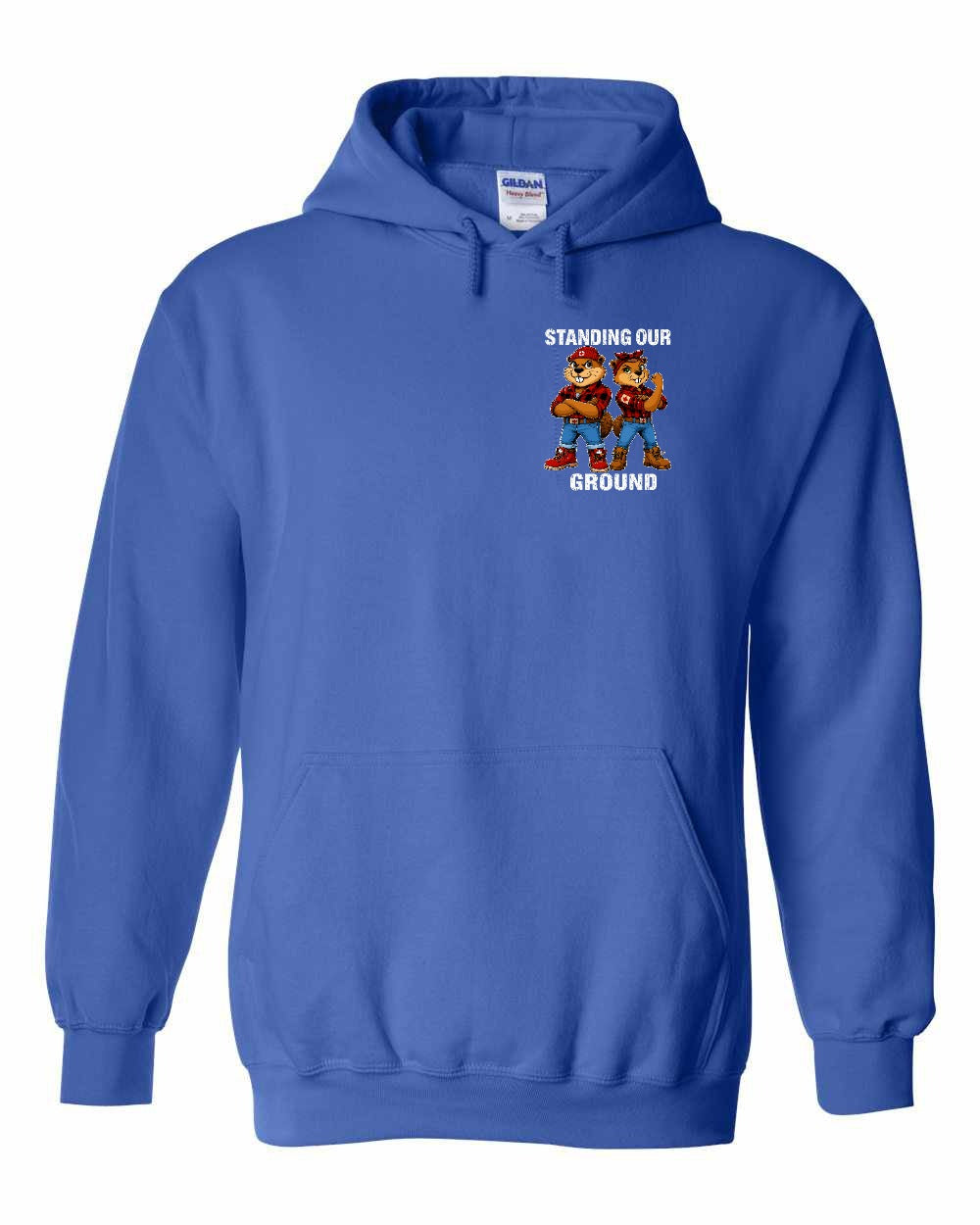 Standing Our Ground Left Chest Pullover Hoodie in Royal