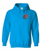 Mean and Nasty New Left Chest and Back Pullover Hoodie in Sapphire