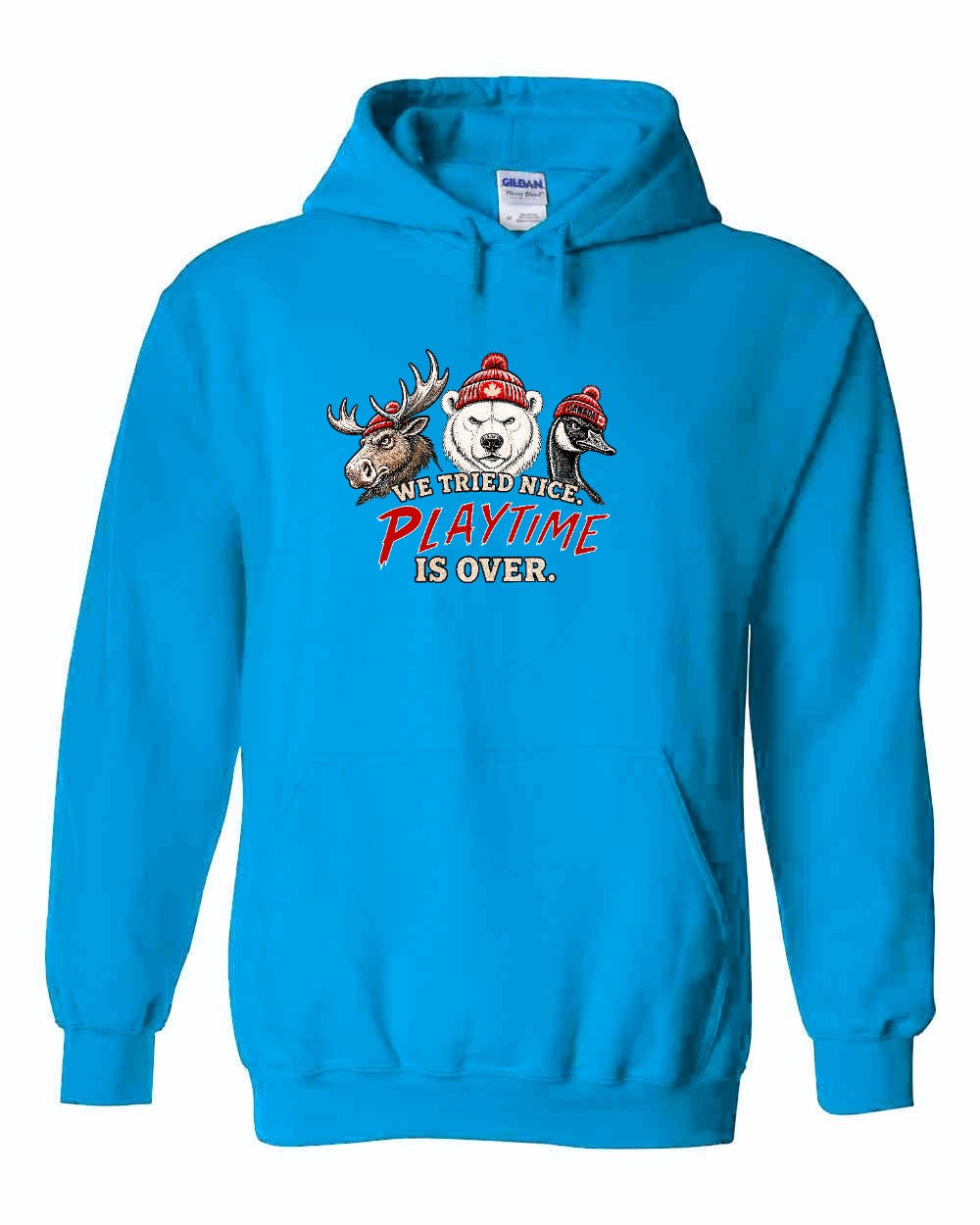 We Tried Nice New Full Front Pullover Hoodie in Sapphire