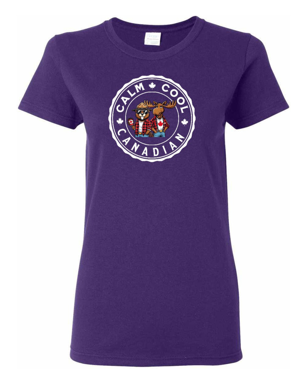 Calm Cool Canadian Beaver and Moose  Women's Tee
