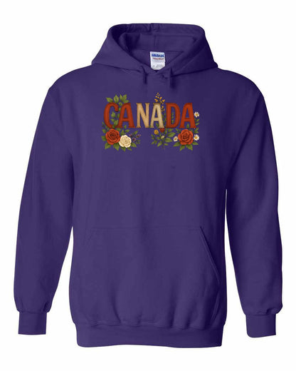 Canada Flowers Full Pullover - Gildan Canada (sewn Internationally)