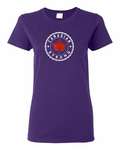 Canadian Strong Leaf Full Front Women's Tee - Gildan Canada (sewn Internationally)
