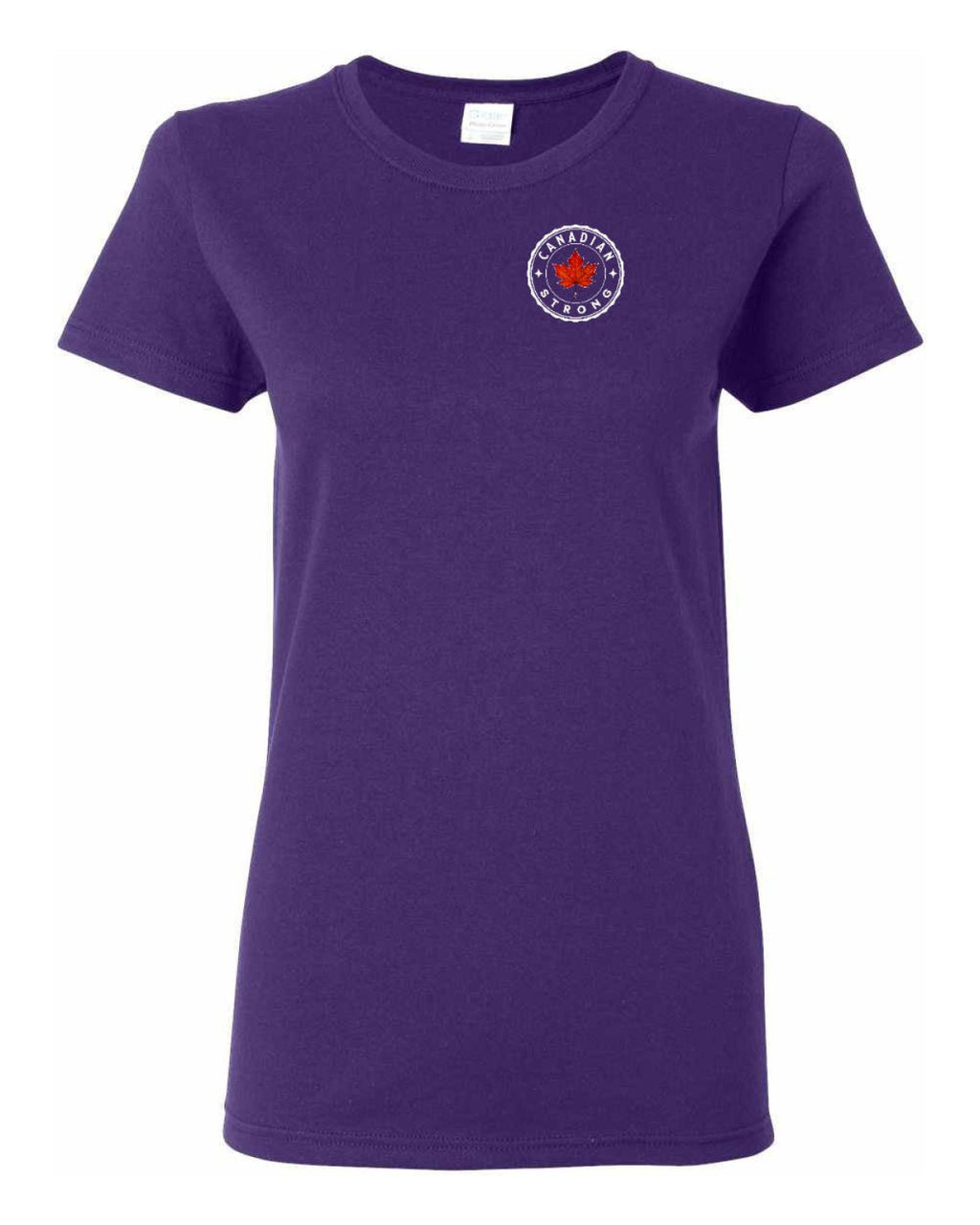 Canadian Strong Leaf Left Chest and Back Women's Tee