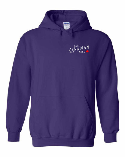 Just a canadian Girl Left Chest Pullover - Gildan Canada (sewn Internationally)