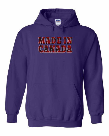 Made in Canada Plaid Background Full Pullover - Gildan Canada (sewn Internationally)