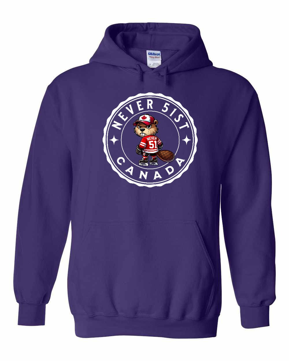 Never 51st Beaver Full Pullover - Gildan Canada (sewn Internationally)