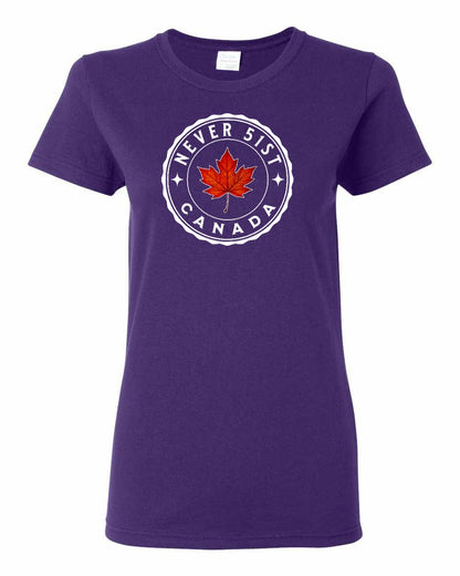 Never 51st Leaf Full Front Women's Tee - Gildan Canada (sewn Internationally)