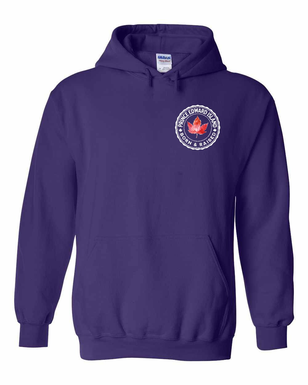 Born and Raised Prince Edward Island Left Chest and Back Pullover - Gildan Canada (sewn Internationally)