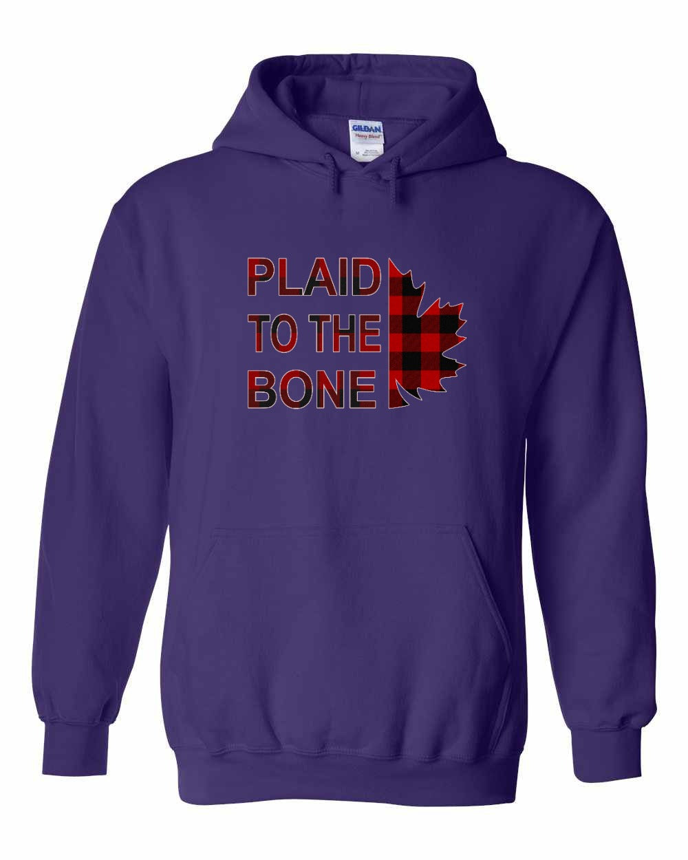 Plaid to the Bone Stacked Leaf Full Pullover - Gildan Canada (sewn Internationally)