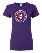 Proud to Be Canadian Heart   Women's Tee