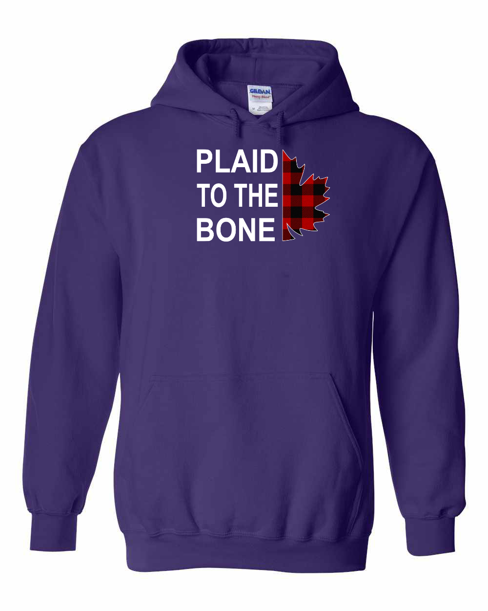 Plaid to the Bone Stacked Leaf Full Pullover