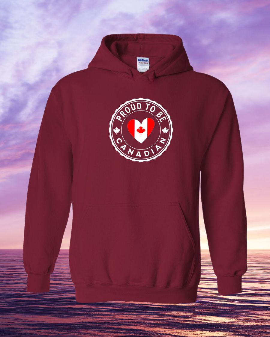 Proud to be Canadian heart flag  hoodies