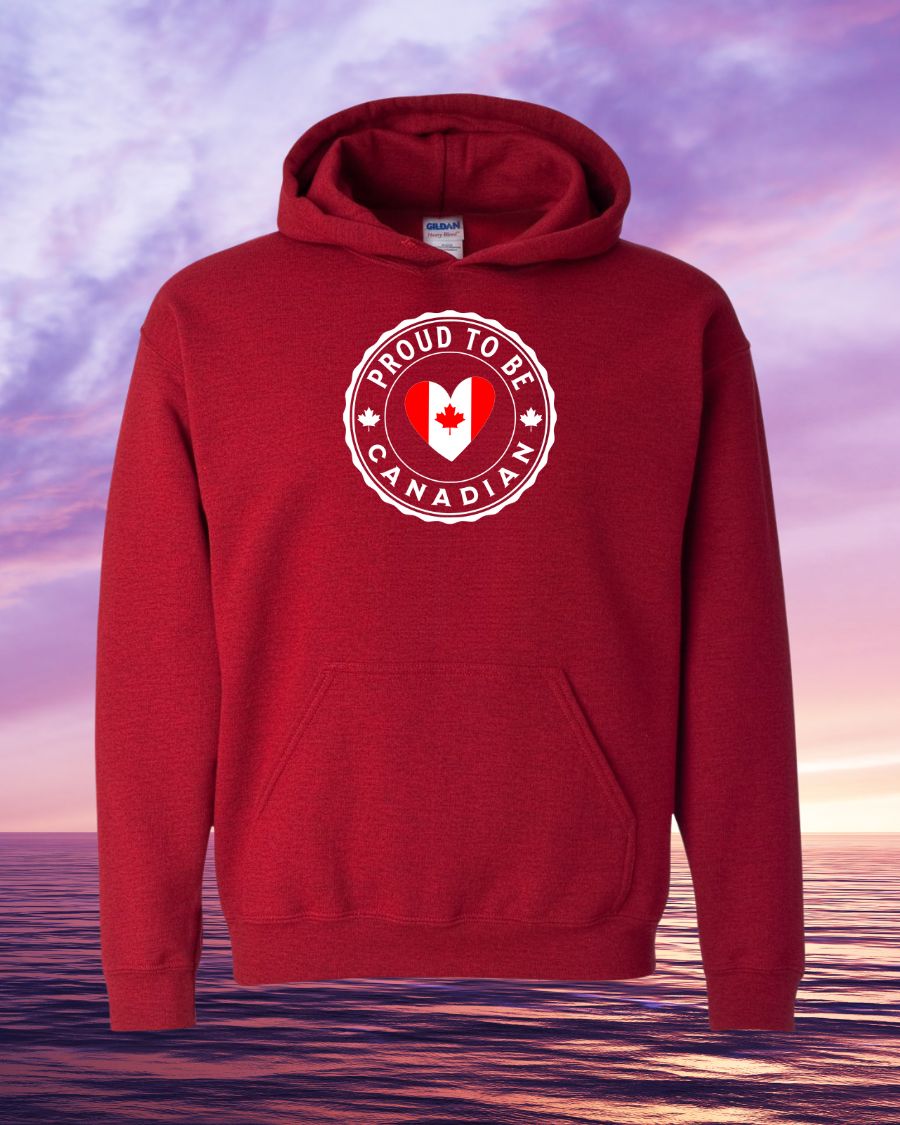 Proud to be Canadian heart flag  hoodies