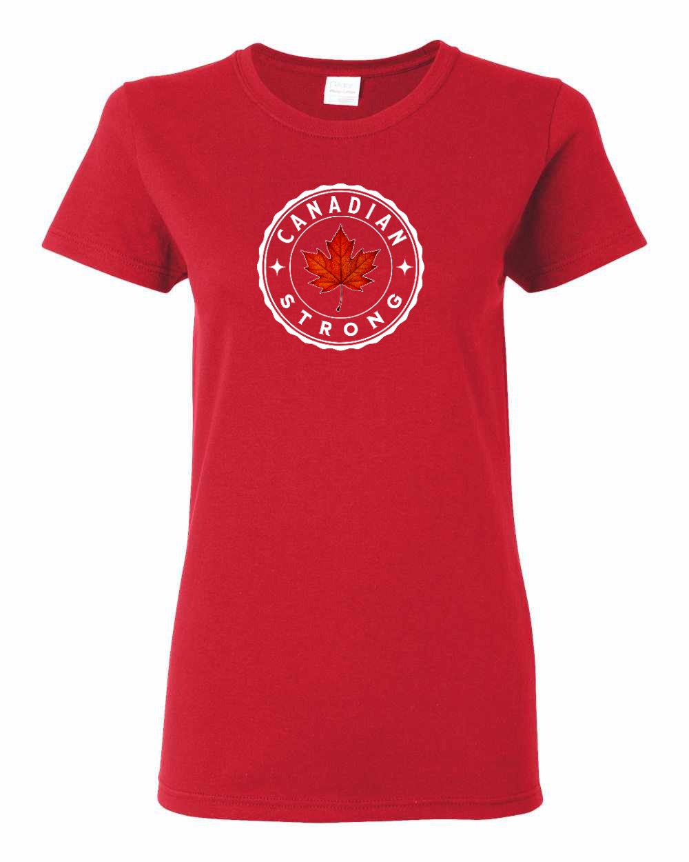Canadian Strong Leaf Full Front Women's Tee - Gildan Canada (sewn Internationally)