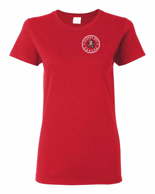 Gloves Off Beaver Left Chest Women's Tee - Gildan Canada (sewn Internationally)
