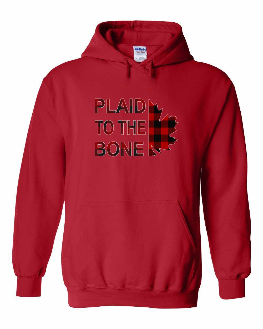 Plaid to the Bone Stacked Leaf Full Pullover - Gildan Canada (sewn Internationally)