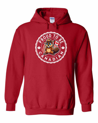 Proud to be Canadian Beaver Full Front Pullover Hoodie