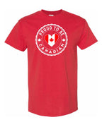 Proud to be Canadian heart flag Full Men's Tee