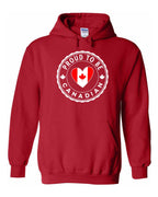 Proud to be Canadian Heart Flag Full Pullover - Unisex